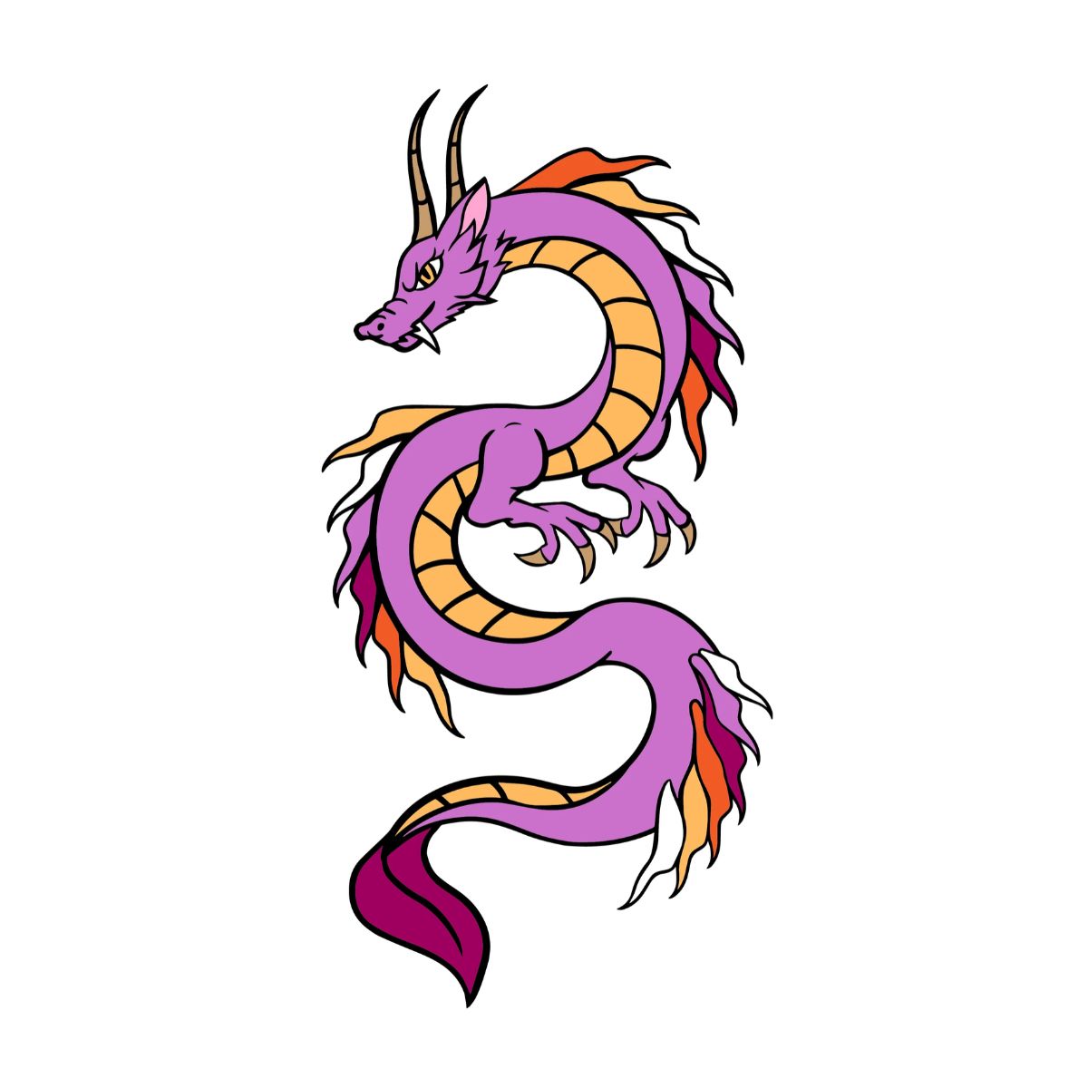 PIN - PRIDE DRAGON: LESBIAN