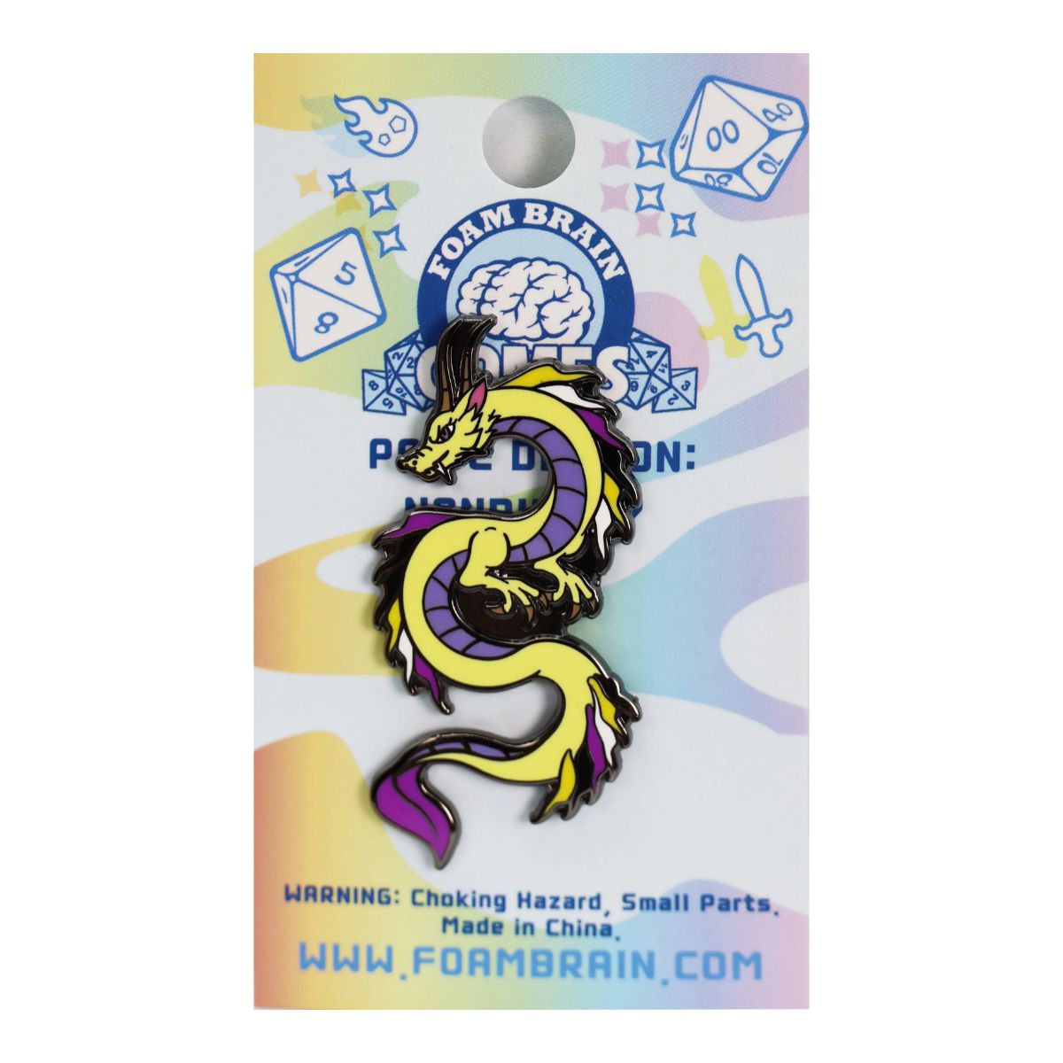 PIN - PRIDE DRAGON: NONBINARY