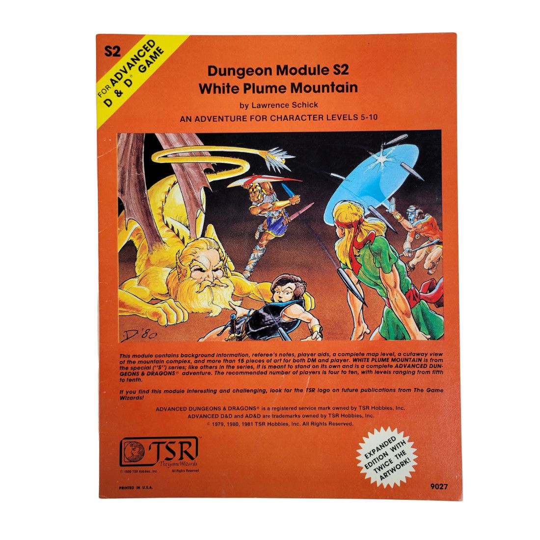 AD&amp;D 1e: S2 - WHITE PLUME MOUNTAIN (8th Printing)