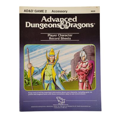 AD&amp;D 1e: PLAYER CHARACTER RECORD SHEETS (1984)