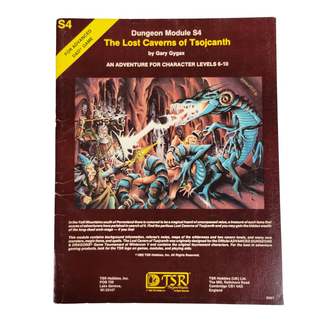 AD&amp;D 1e: S4 -  THE LOST CAVERNS OF TSOJCANTH (2nd Printing)