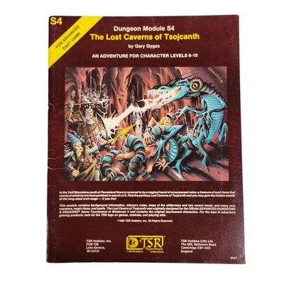 AD&amp;D 1e: S4 -  THE LOST CAVERNS OF TSOJCANTH (2nd Printing)