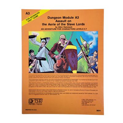 AD&amp;D 1e: ASSAULT ON THE AERIE OF THE SLAVE LORDS (A3, 2nd Printing)
