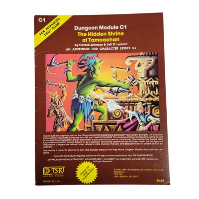 AD&amp;D 1e: C1 - THE HIDDEN SHRINE OF TAMOACHAN (1981)