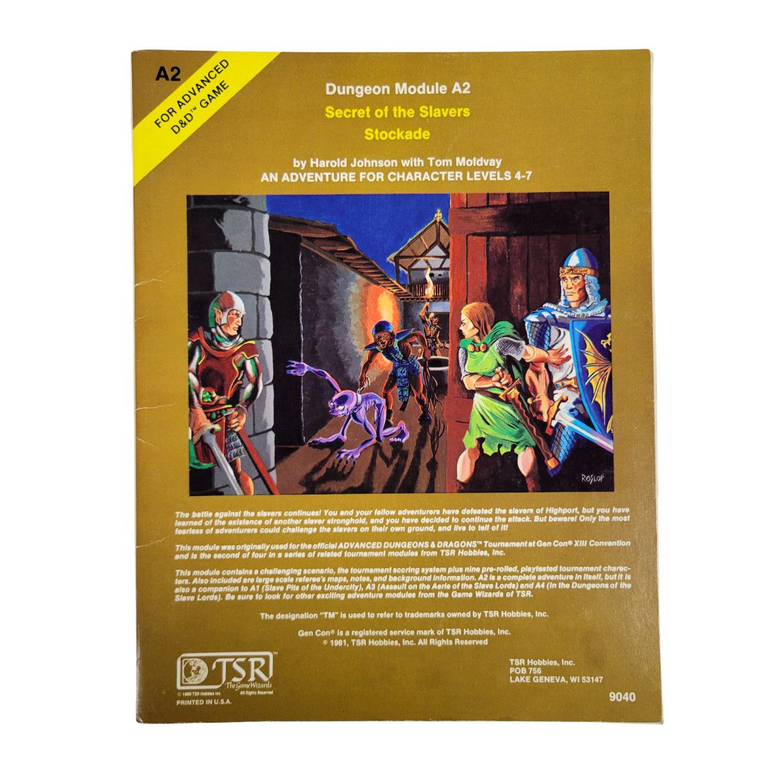 AD&amp;D 1e: A2 - SECRET OF THE SLAVERS STOCKADE (3rd Printing)