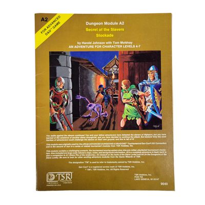AD&amp;D 1e: A2 - SECRET OF THE SLAVERS STOCKADE (3rd Printing)