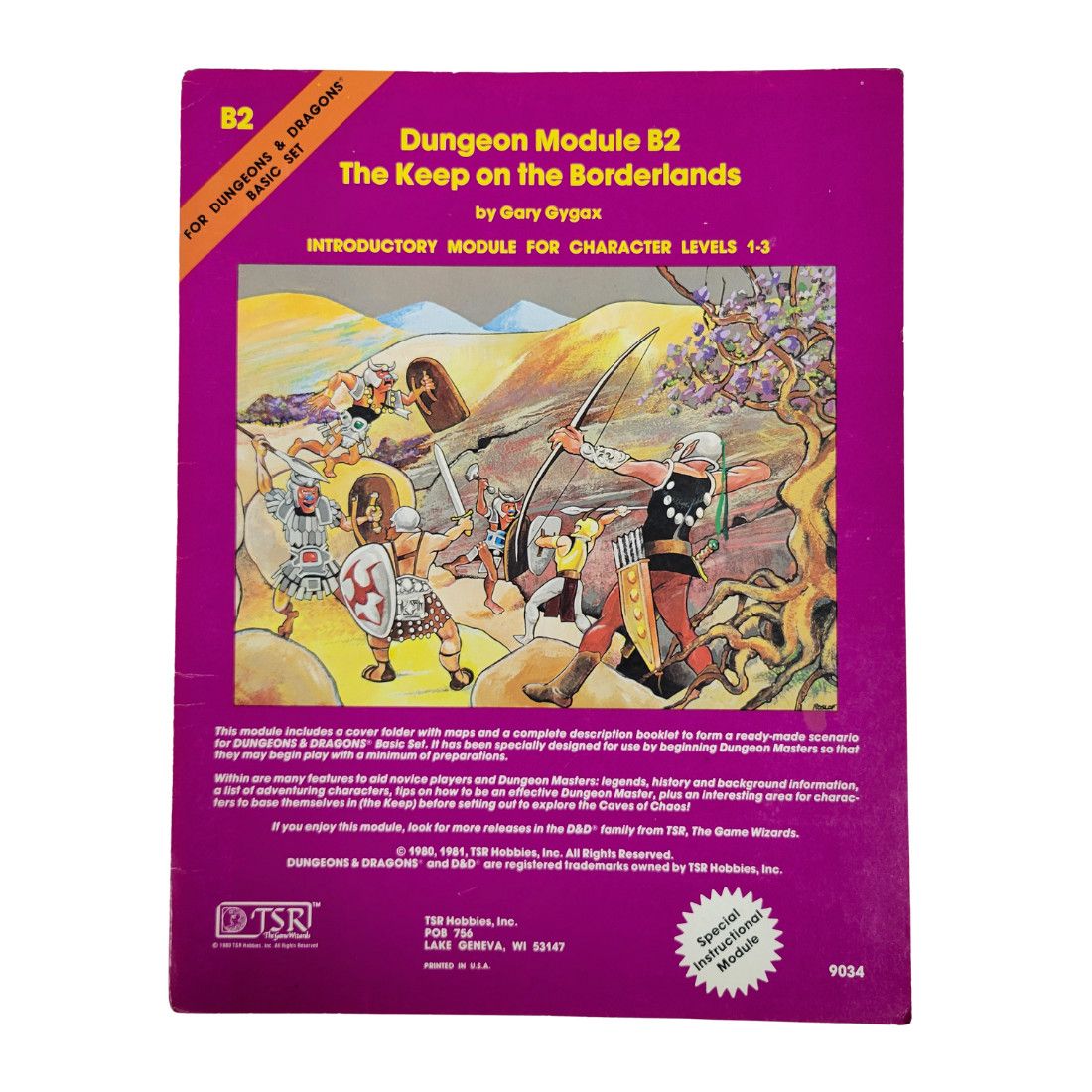 D&amp;D 1e: B2 - THE KEEP ON THE BORDERLANDS (1981)