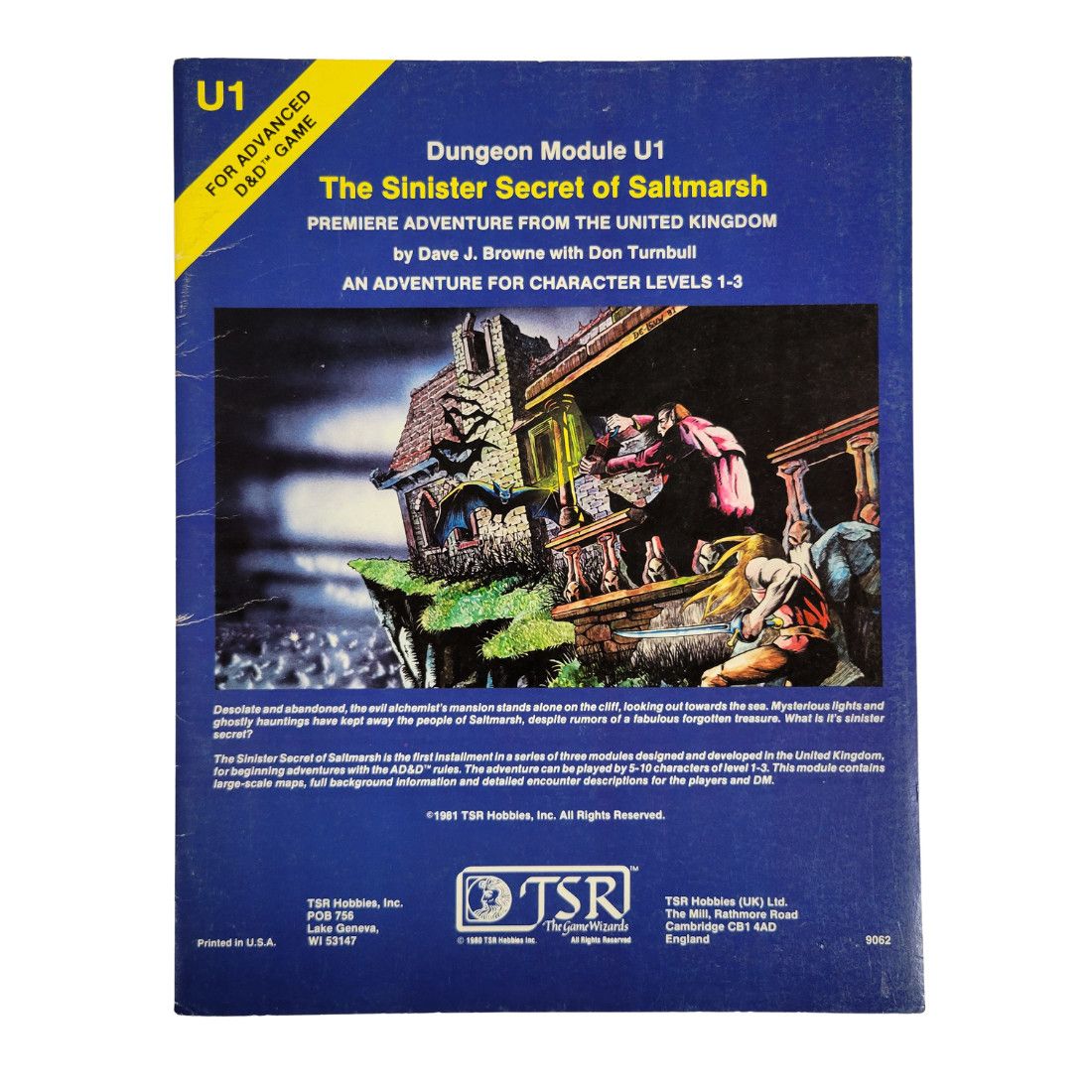 AD&amp;D 1e: U1 - THE SINISTER SECRET OF SALTMARSH (1981)