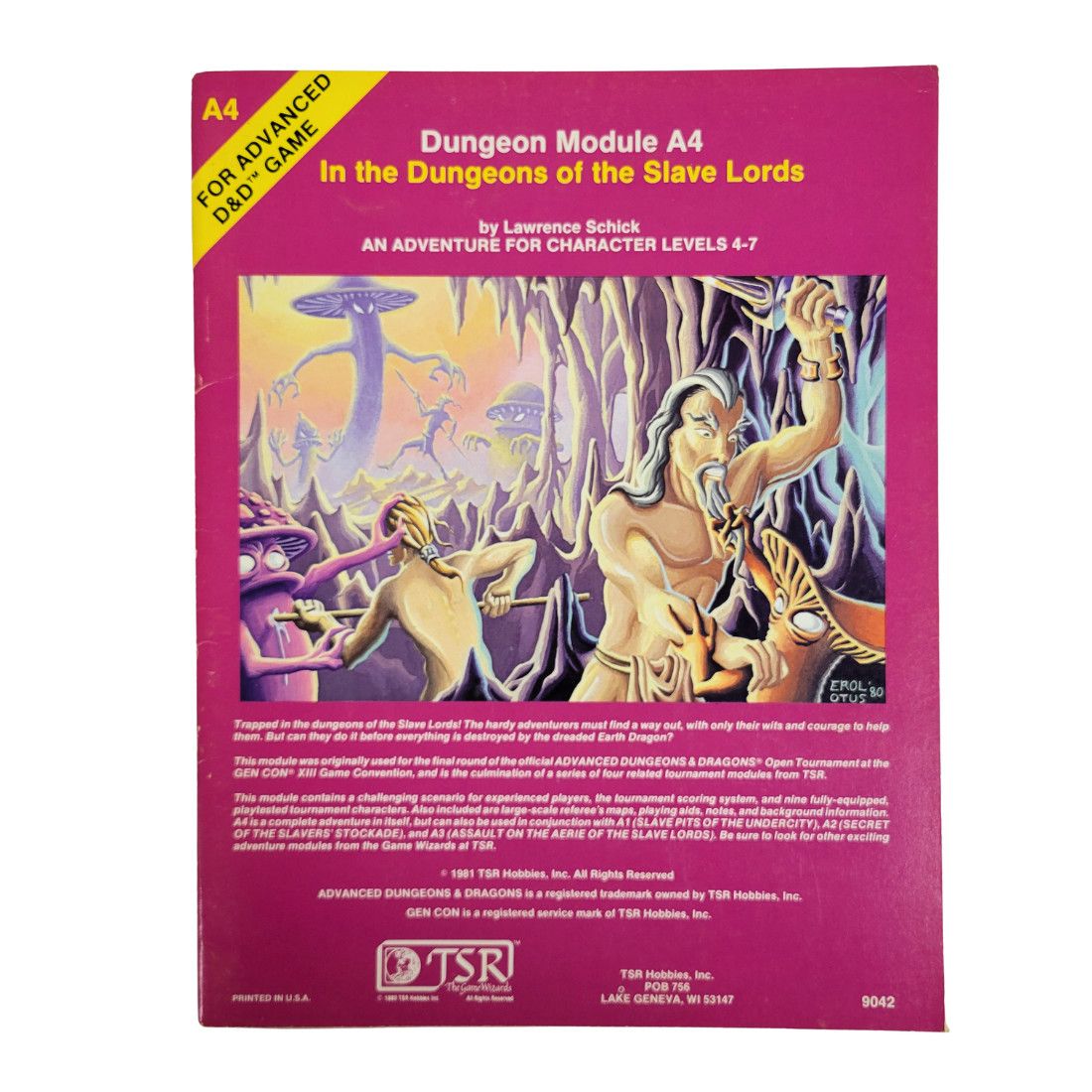 AD&amp;D 1e: A4 - IN THE DUNGEONS OF THE SLAVE LORDS (1st Printing)