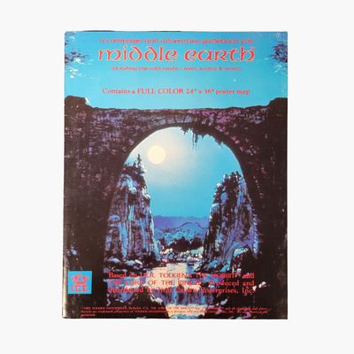 MIDDLE EARTH CAMPAIGN &amp; ADVENTURE GUIDEBOOK w/ MAP (1982)