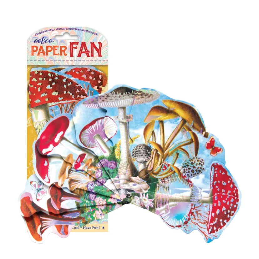 PAPER FAN - MUSHROOMS