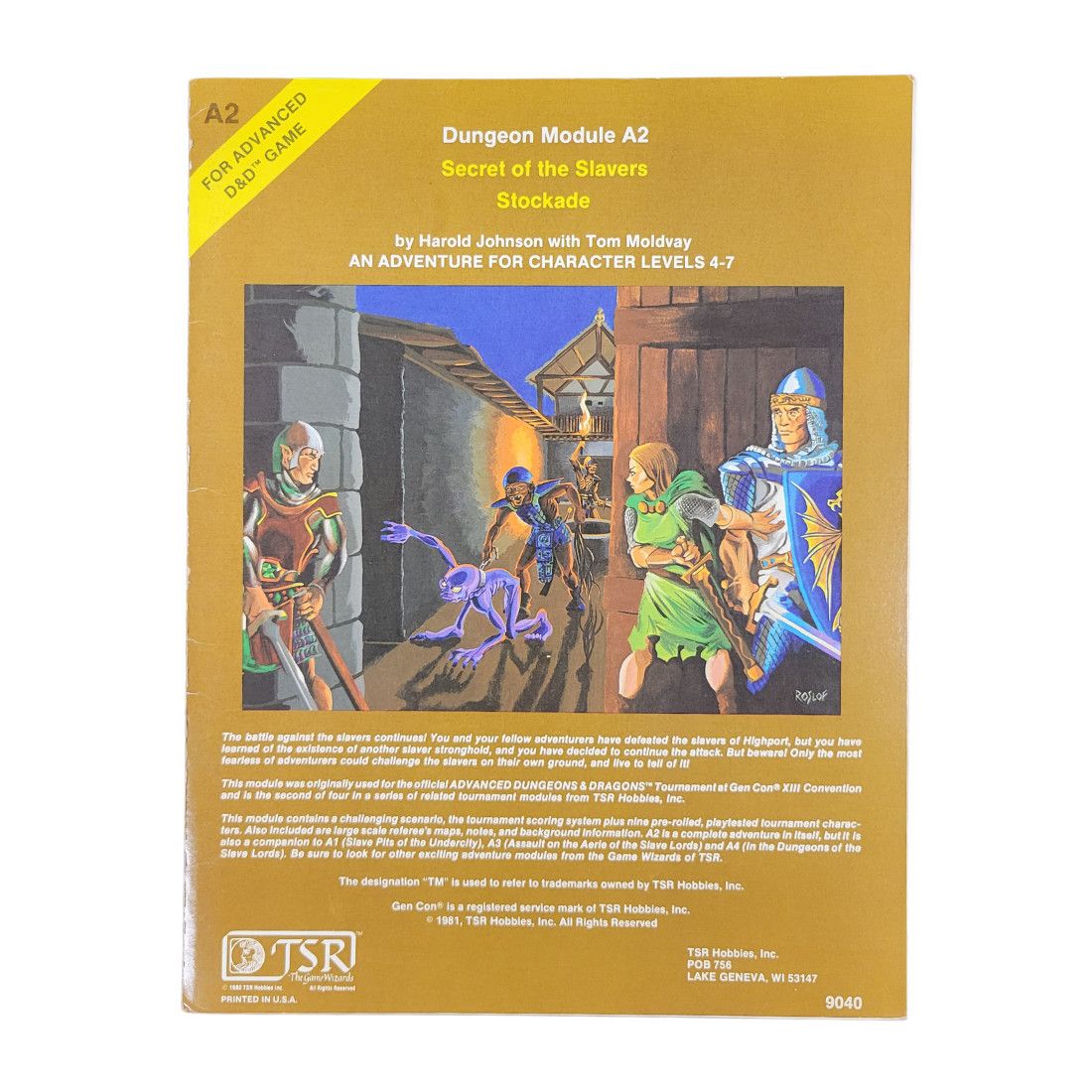 AD&amp;D: A2 - SECRET OF THE SLAVERS STOCKADE (1st Printing, 1981)