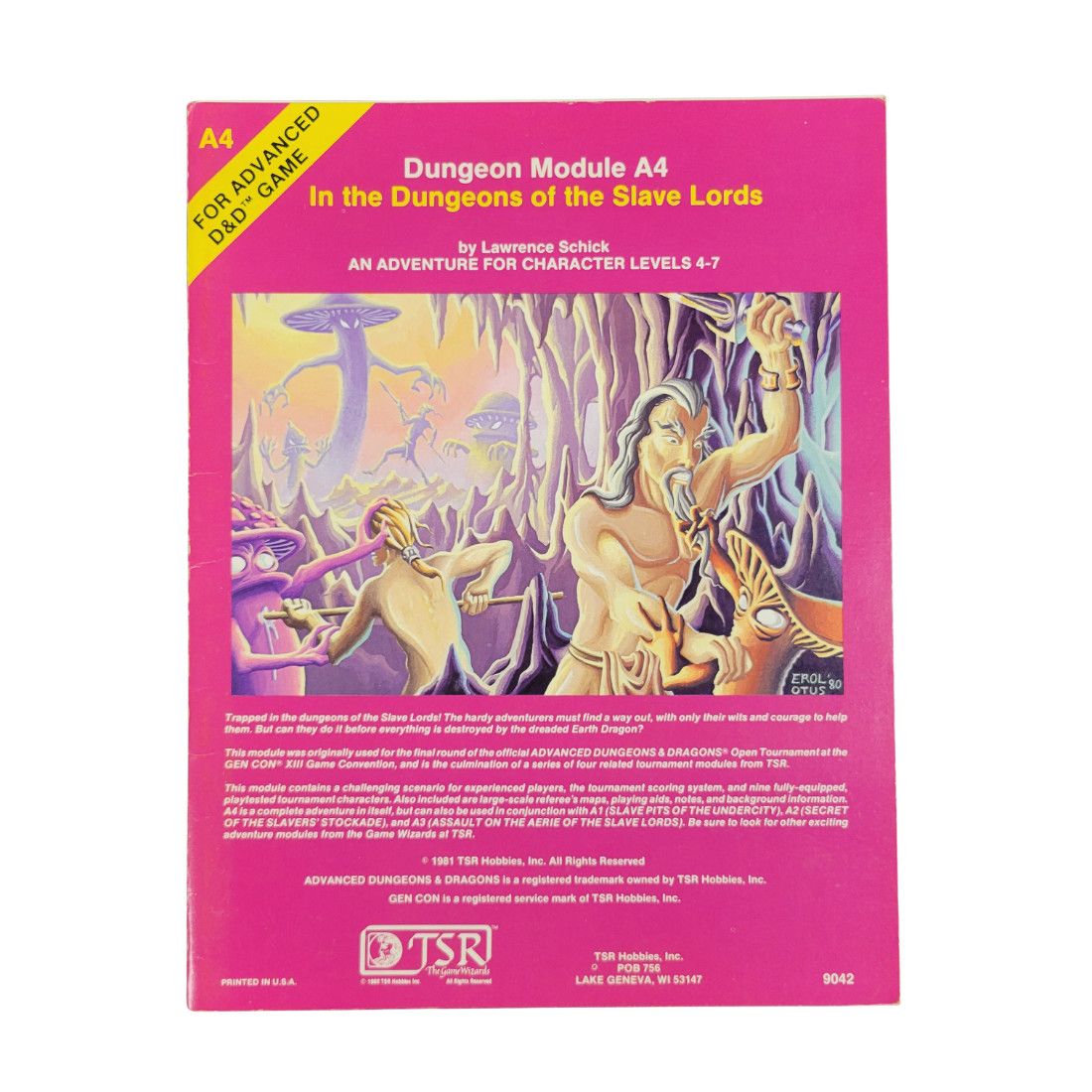 AD&amp;D: A4 - IN THE DUNGEONS OF THE SLAVE LORDS (1st Printing, 1981)