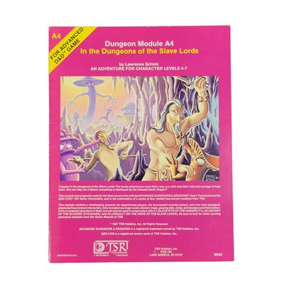 AD&amp;D: A4 - IN THE DUNGEONS OF THE SLAVE LORDS (1st Printing, 1981)