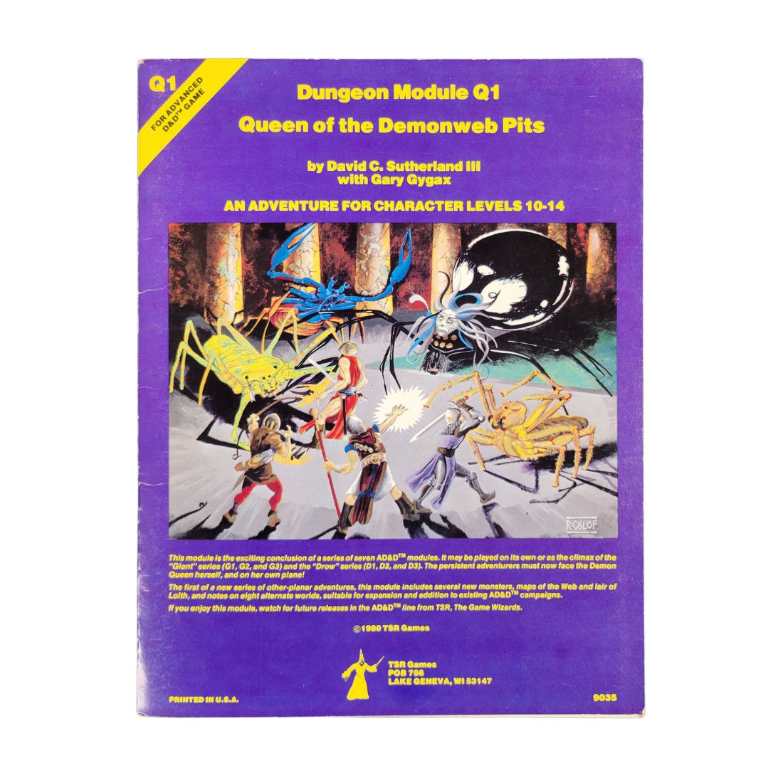 AD&amp;D: Q1 - QUEEN OF THE DEMONWEB PIT (1st Printing, 1980)