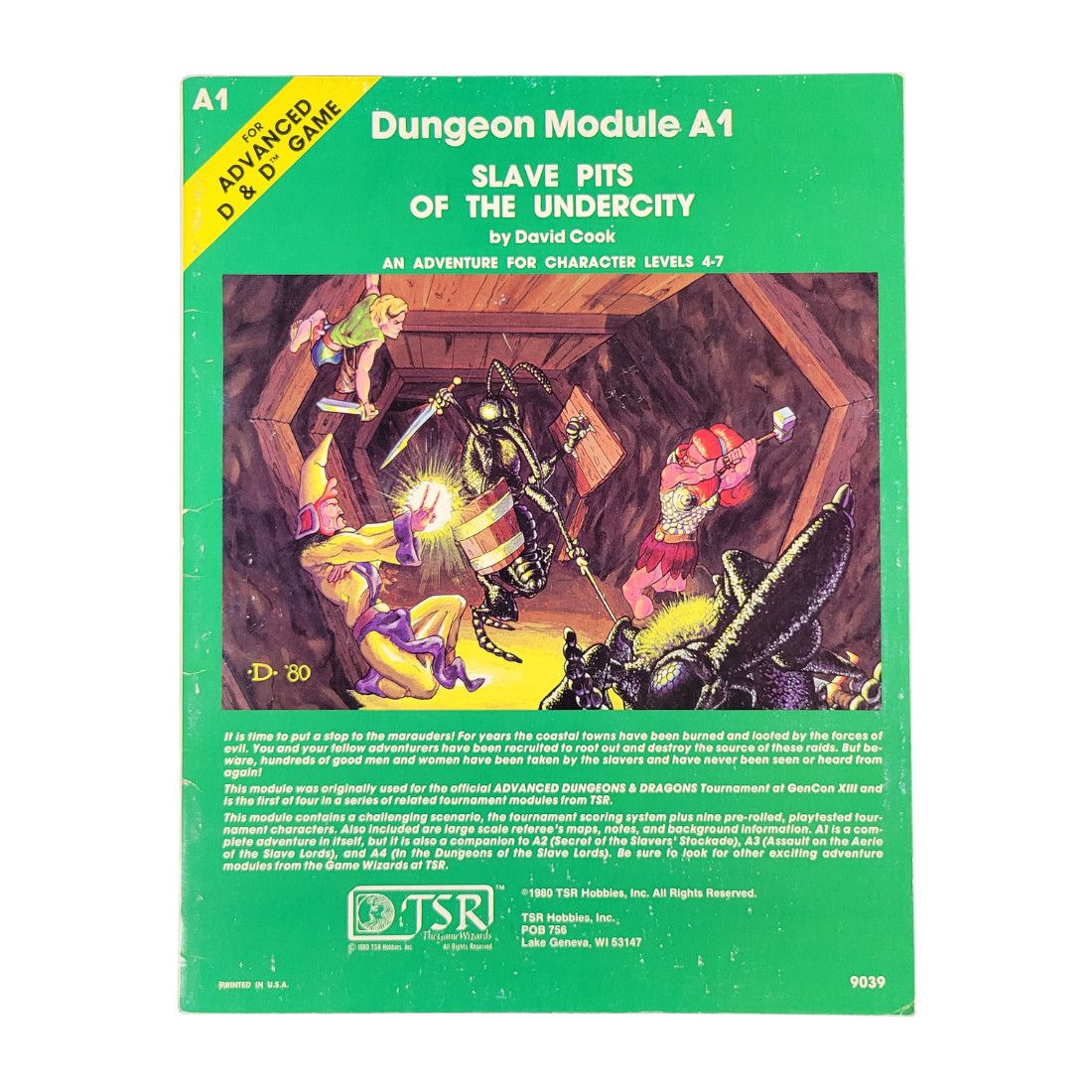 AD&amp;D: A1 - SLAVE PITS OF THE UNDERCITY (3rd Printing, 1980)