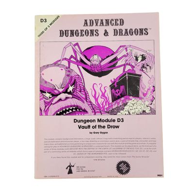 AD&amp;D: D3 - VAULT OF THE DROW (3rd Printing, 1979)