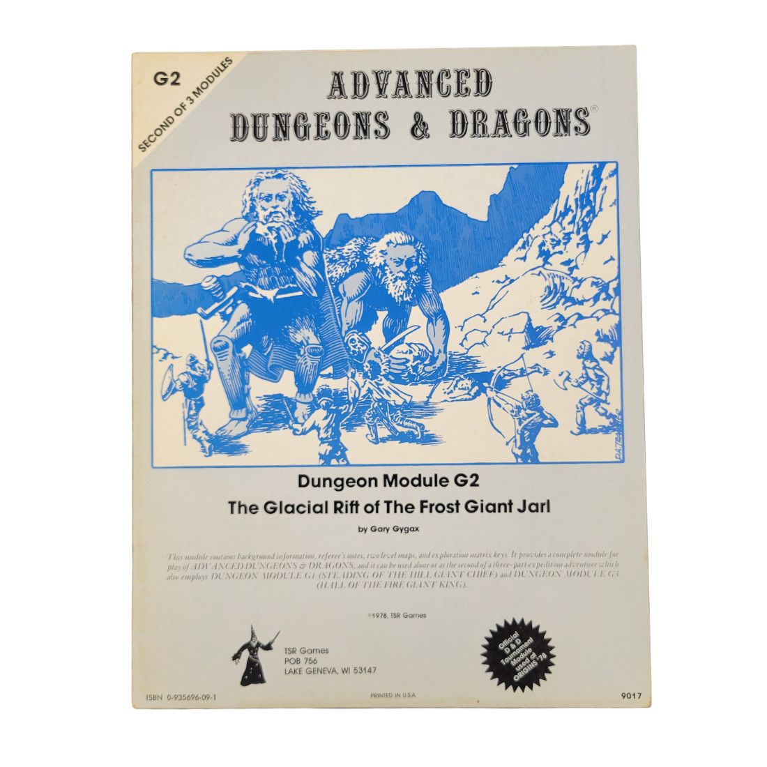 AD&amp;D: G2 - THE GLACIAL RIFT OF THE FROST GIANT JARL (3rd Printing, 1979)