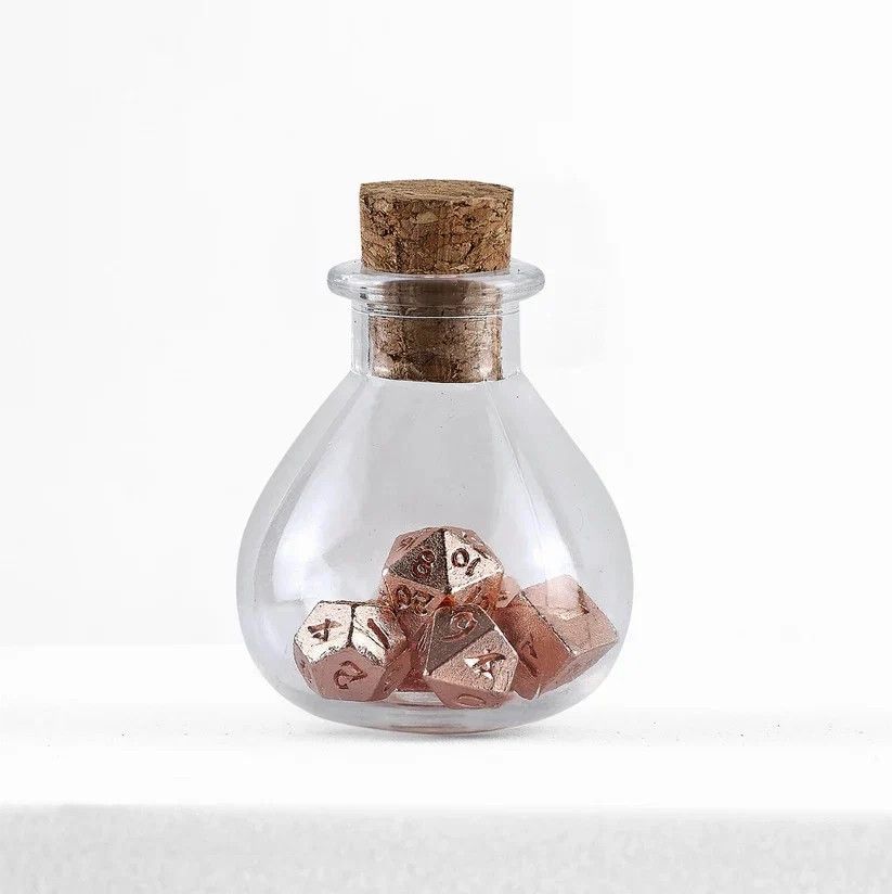 hym DICE SET 7 METAL MINI UNSEELIE - ROSE GOLD