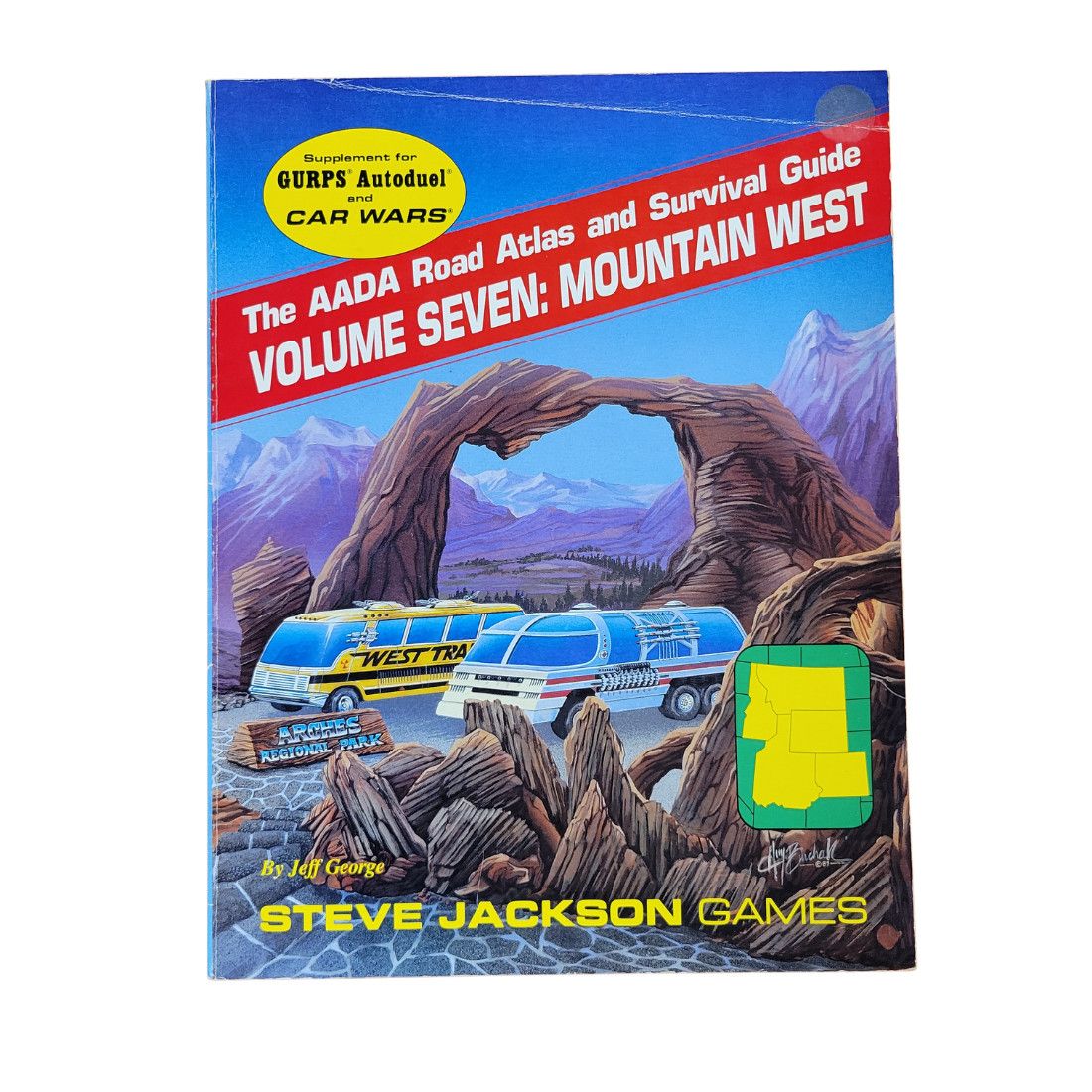 CAR WARS - AADA ROAD ATLAS &amp; SURVIVAL GUIDE VOL 7: MOUNTAIN WEST (1989)