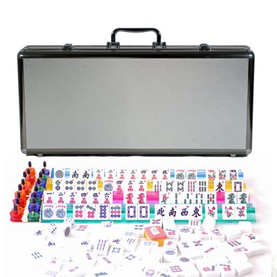 MAHJONG SET AMERICAN in SILVER ALUMINUM CASE