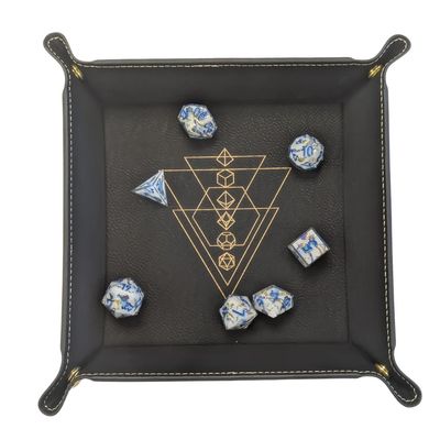 DICE TRAY: ARCANE GEOMETRY Black w/ Gold