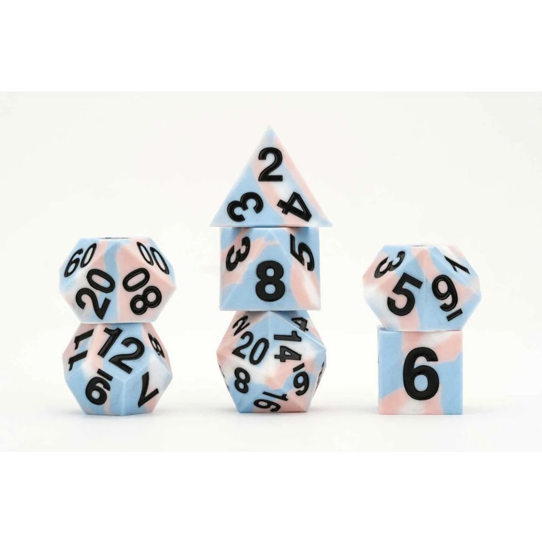 fr DICE SET 7 SILICONE GAYMERS PRIDE - TRANSGENDER
