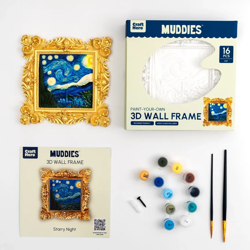 MUDDIES: 3D WALL FRAME PAINTING - STARRY NIGHT