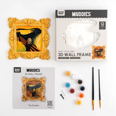 MUDDIES: 3D WALL FRAME PAINTING - THE SCREAM