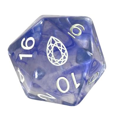DICE D20 30mm DIFFUSION SAPPHIRE Blue w/ White