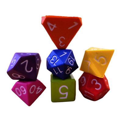zu DICE SET 7 BIG FOAM 1"  - MULTICOLOR
