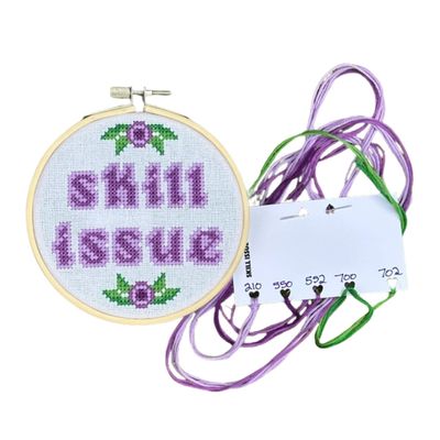 CROSS STITCH KIT - SKILL ISSUE