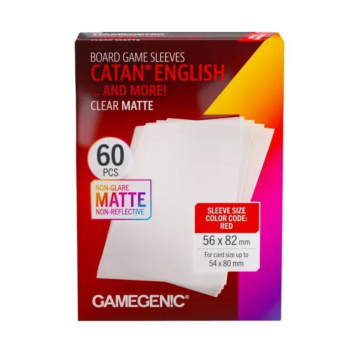BOARD GAME SLEEVES CATAN ENGLISH CLEAR MATTE