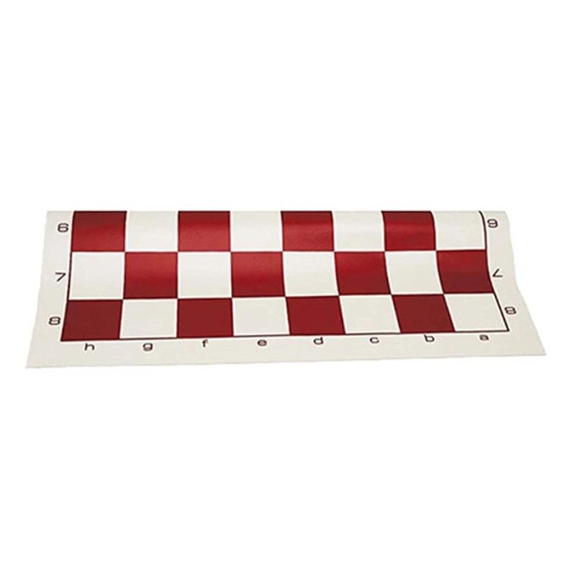 CHESS BOARD 20" VINYL w/ 2.25" SQ Burgundy