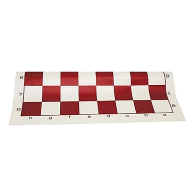 CHESS BOARD 20" VINYL w/ 2.25" SQ Burgundy