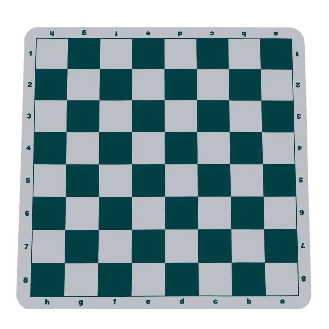 CHESS BOARD 20" SILICONE w/ 2.25" SQ Green