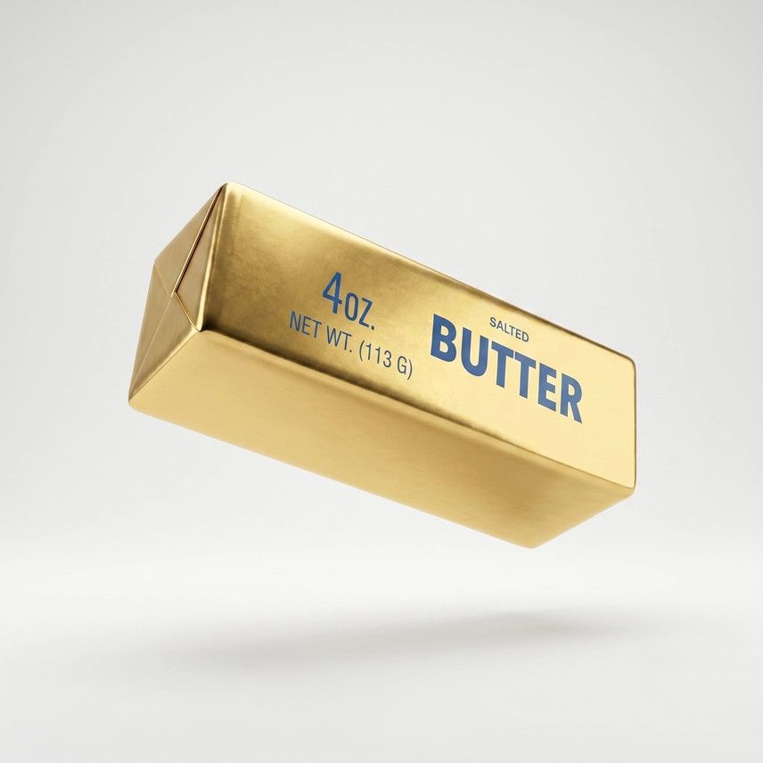 BUTTER STICK SQUISHY STRESS TOY Gold