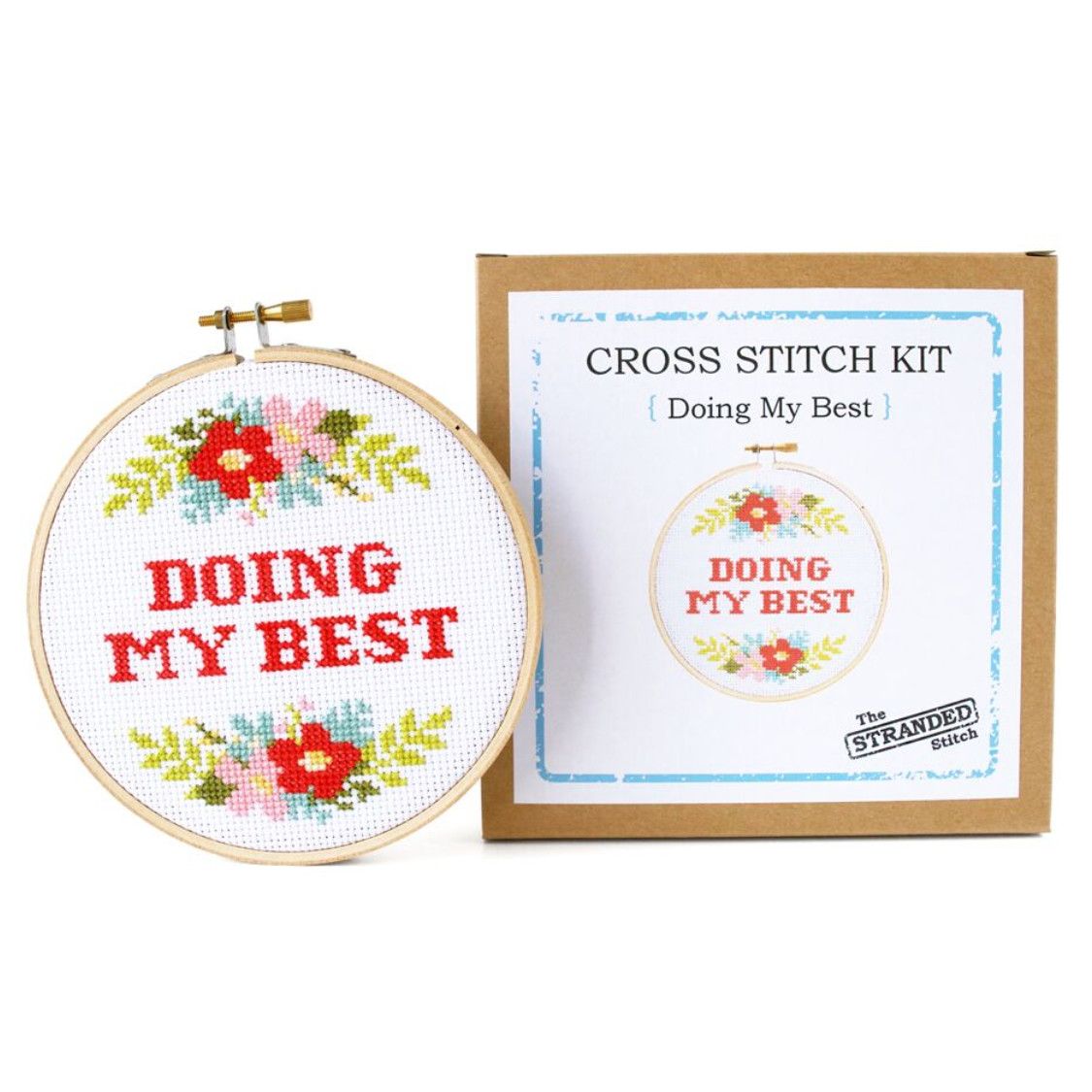 CROSS STITCH KIT - DOING MY BEST