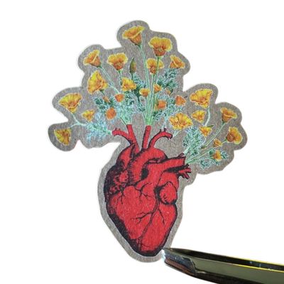 STICKER - CALIFORNIA POPPY LOVE 2.5"