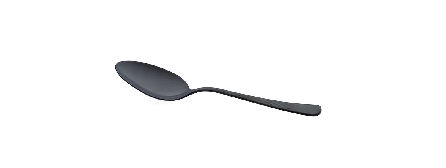 Plating Spoon Solid 9&quot; Black
