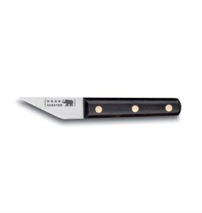 Sabatier Leather Cutting Knife Double Bevel Ebony Hndl