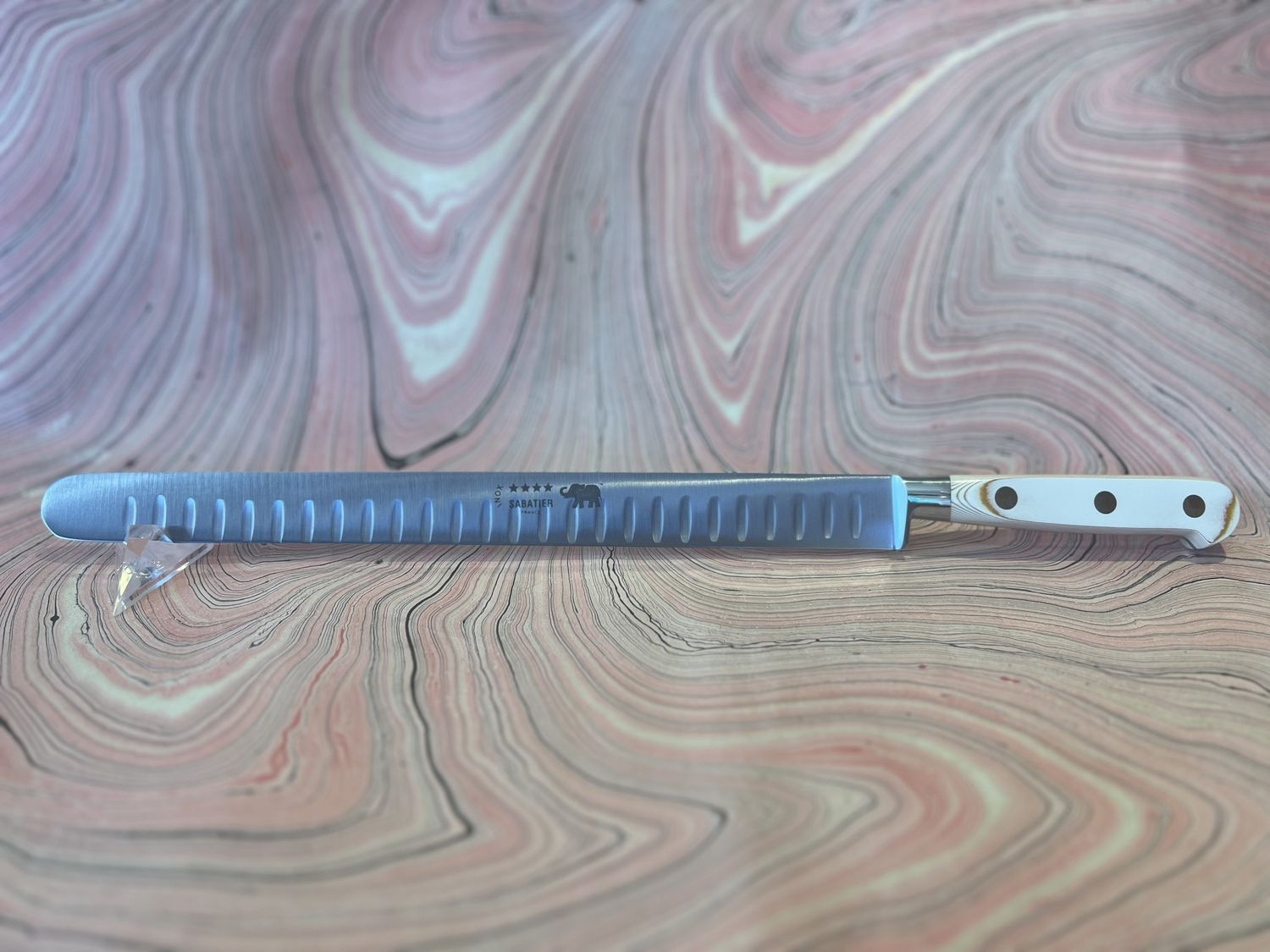 Sabatier White Ham Knife Scalloped Inox