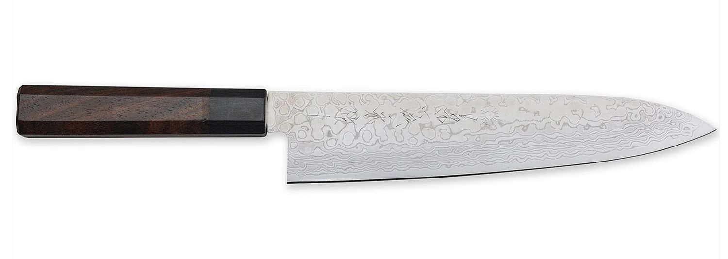 Gyuto 45 Layer Damascus Nickel Warikomi 21cm AUS10 Core