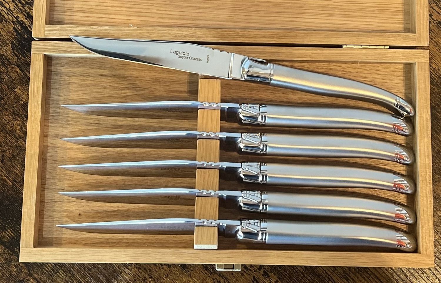 Laguiole Prestige Sandblasted Stainless Steak Set 6 pcs