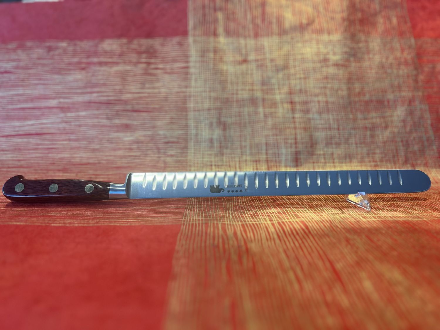 Sabatier Red Ham Knife Scal Inox