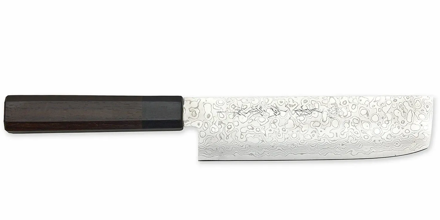 Nakiri Nickel Warikomi 45 Layer Damascus 17cm AUS10 Core