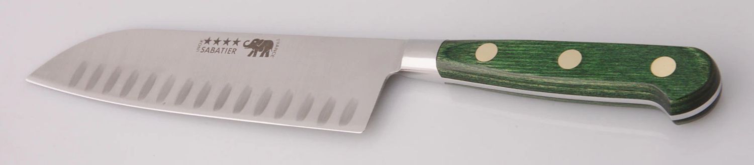 Thiers Sabatier Santoku 17 cm Carbon Green Stamina