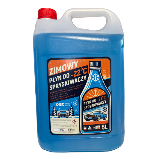 Płyn Zimowy do Spryskiwaczy -22°C (5L) – Krystaliczna Widoczność Nawet w Najtrudniejszych Warunkach! ❄️🚗