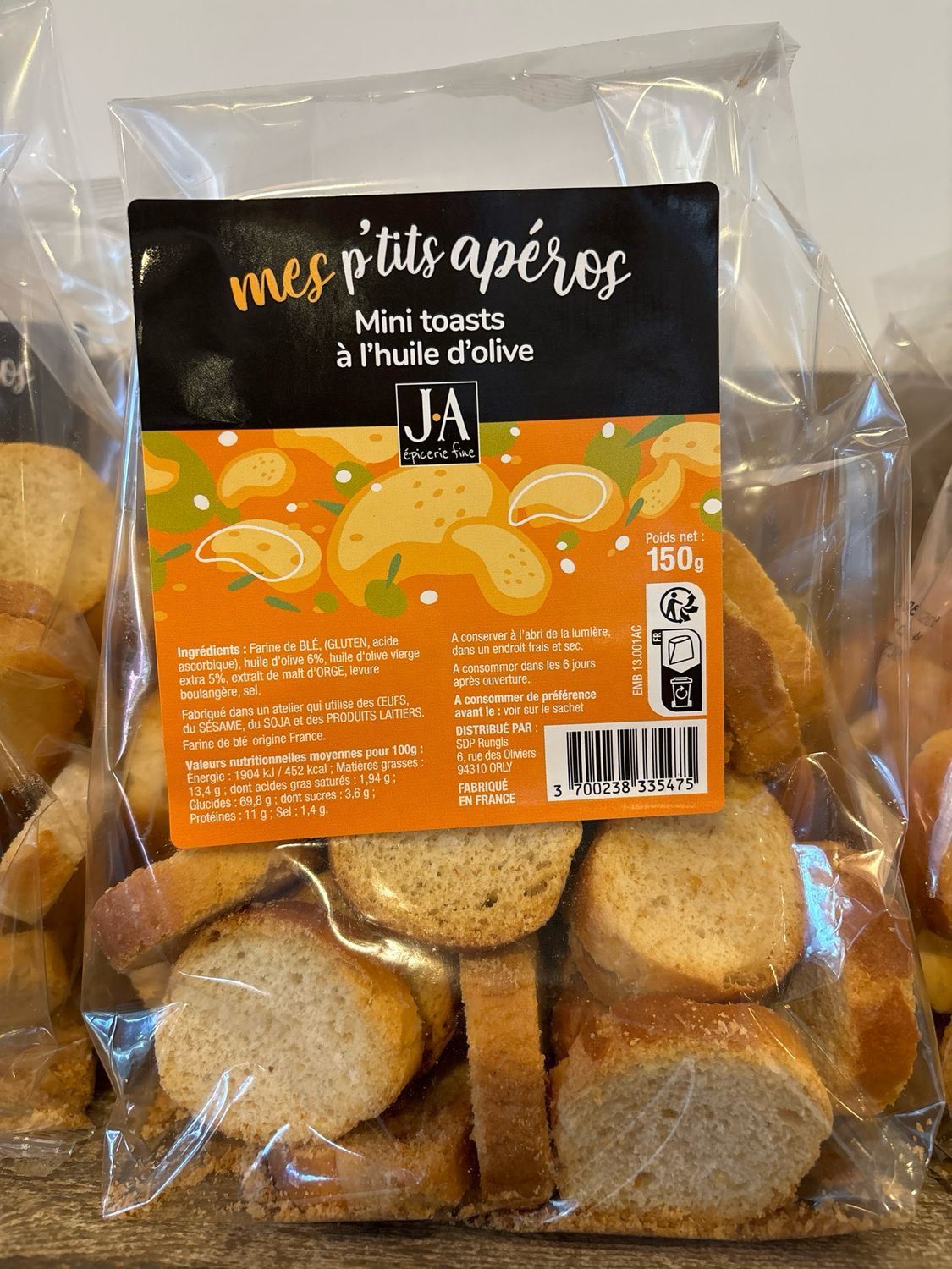 Mini toasts à l’huile d’olive