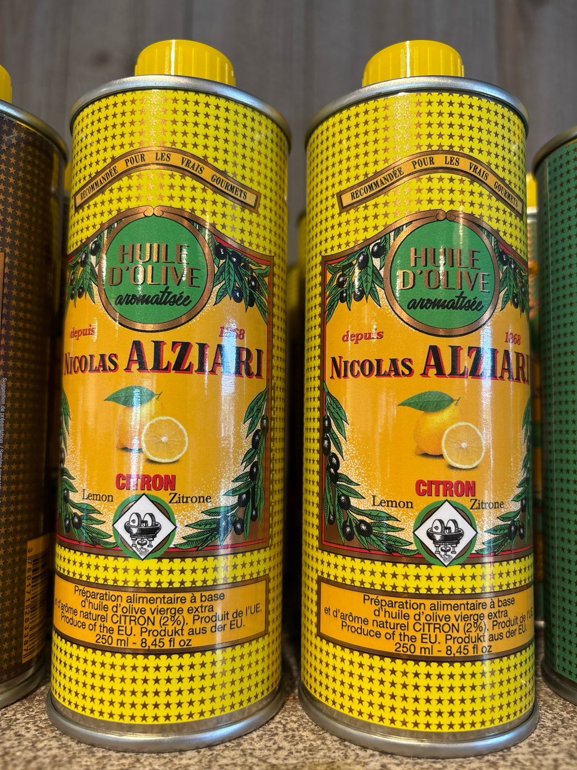 Huile d’olive ALZIARI aromatisée au citron
